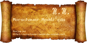 Morschauer Medárda névjegykártya